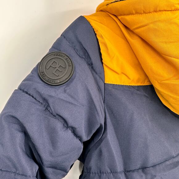 Perry Ellis Navy & Yellow Puffer Boy's Jacket Size 5 New with tags - Picture 7 of 7
